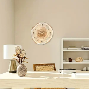 Stille Quartz Wandklok met Houten Frame