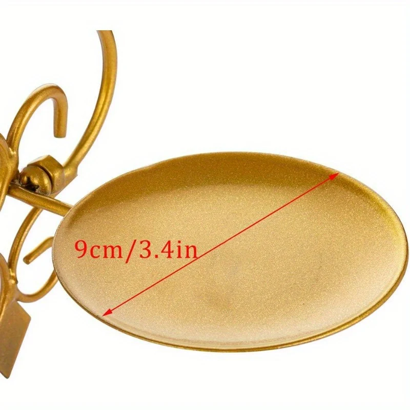 Set van 2 Gouden Wandkandelaars - Stijlvolle Metalen Wanddecoratie - Afbeelding 7
