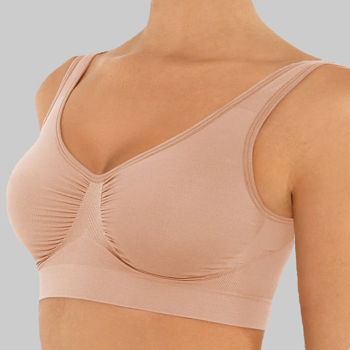 Sport Bh Naadloos Comfort Medium Support Dagelijks - Afbeelding 8