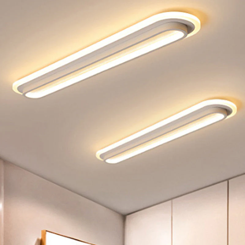Ovale LED Plafondlamp Zwart/Wit met Acryl Diffuser - Afbeelding 6