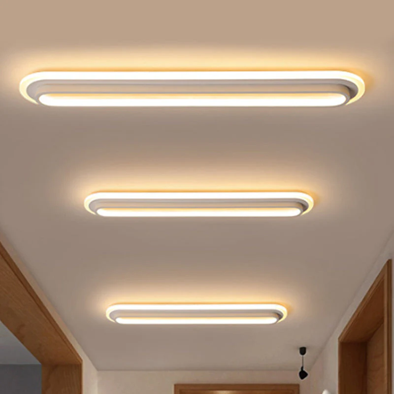 Ovale LED Plafondlamp Zwart/Wit met Acryl Diffuser - Afbeelding 5