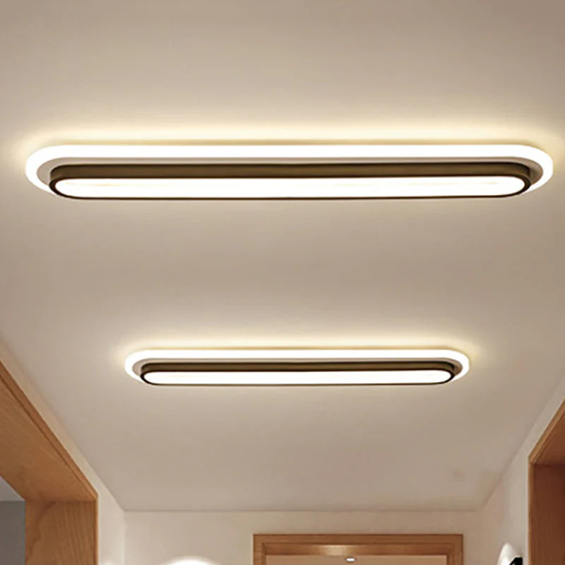 Ovale LED Plafondlamp Zwart/Wit met Acryl Diffuser - Afbeelding 3