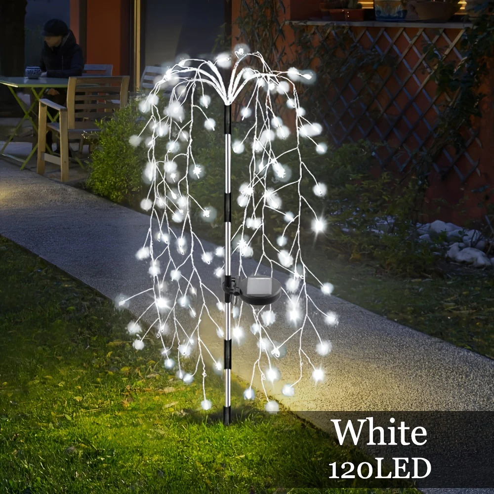 SolarGlimmer - Vuurwerk LED Tuinlamp op Zonne-Energie met 8 Lichtmodi - Afbeelding 4