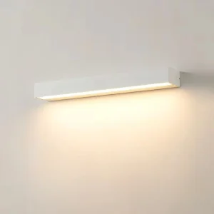 Strakke Lineaire LED Wandlamp Wit, Badkamer/Slaapkamer/Woonkamer Metaal & Acryl