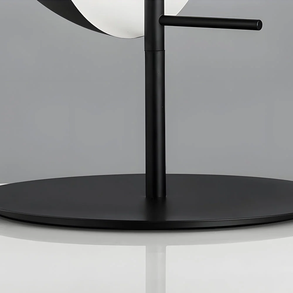 Themis - Tafellamp met Verticaal Ontwerp en Horizontale Gerookte Glazen Kap - Afbeelding 6