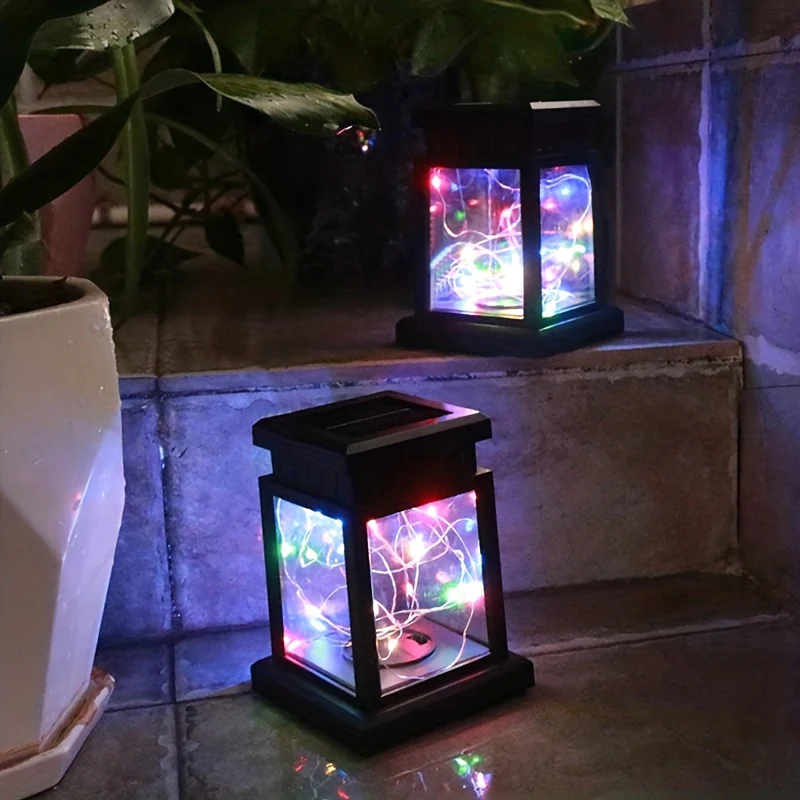 SolarLantern - 1/3/4 Stuks Waterdichte Zonne-Hanglantaarns, Tuindecoraties en Kerstversieringen - Afbeelding 5