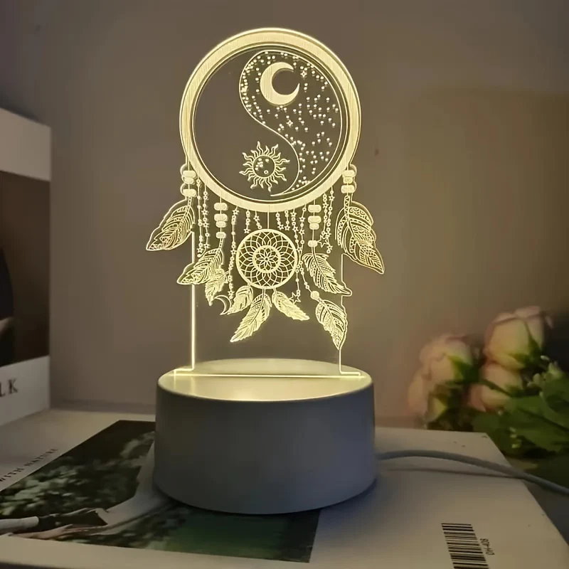 DreamCatcherGlow - 3D LED Nachtlampje met USB Voeding - Afbeelding 9