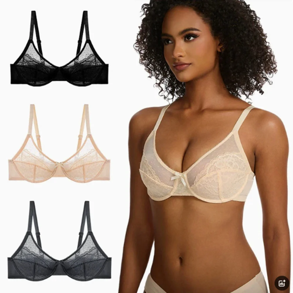 Lace Bra Beugel Comfortabele Lift Elegante Ondersteuning - Afbeelding 3