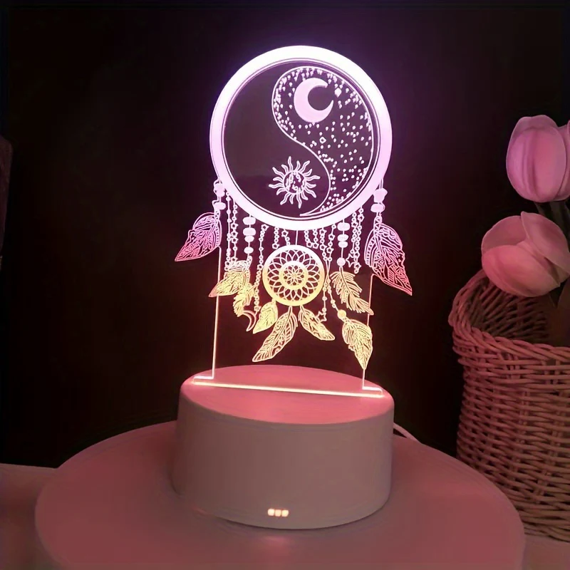 DreamCatcherGlow - 3D LED Nachtlampje met USB Voeding - Afbeelding 3