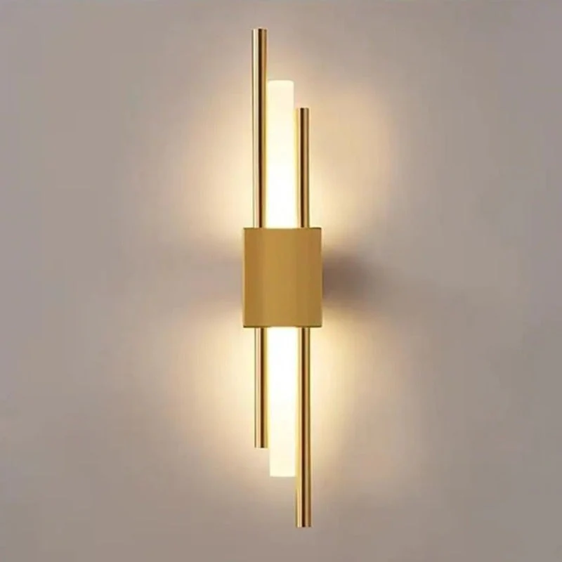 Wandklok Moderne Bar - Zwart/Goud LED Wandleuchte voor Slaapkamer - Afbeelding 6