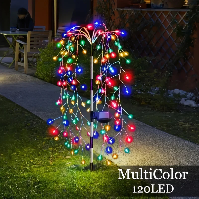 SolarGlimmer - Vuurwerk LED Tuinlamp op Zonne-Energie met 8 Lichtmodi - Afbeelding 7